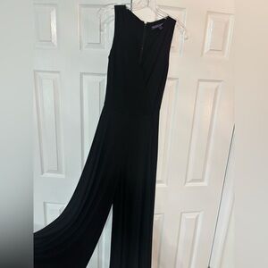 Ralph Lauren Elegant Black Sleeveless Jumpsuit